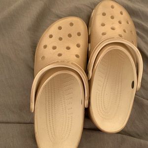 Gold women’s crocs